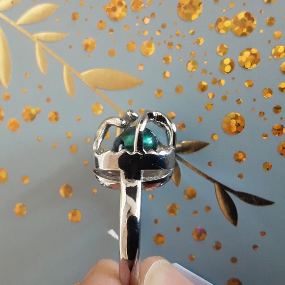 Genuine peacock color freshwater pearl ring - Picture 4 of 6